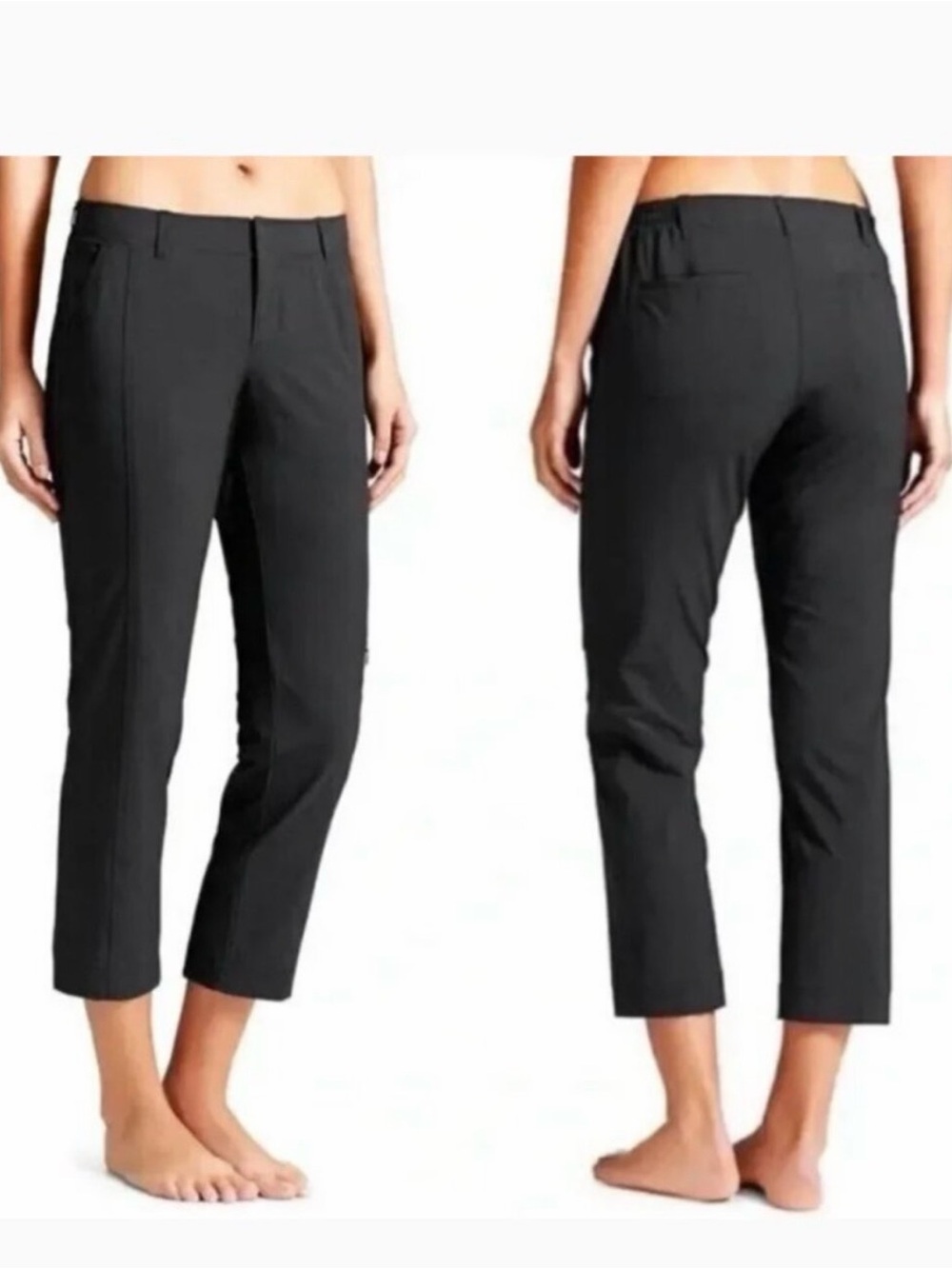 Athleta Palisade Hiking Travel Pants Black Size 14 Cargo Utility